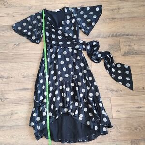 Diane Von Furstenberg Navy Polka Dot Kids Costume Dress